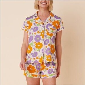 The Cats Pajamas Popping Pansies Pima Knit Pajamas Top